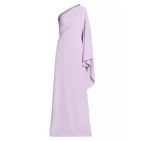 REEM ACRA
Embellished One-Shoulder Crepe Gown. Size 10 - Picture 2 of 13